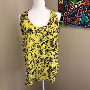 Loft outlet yellow top with flowers